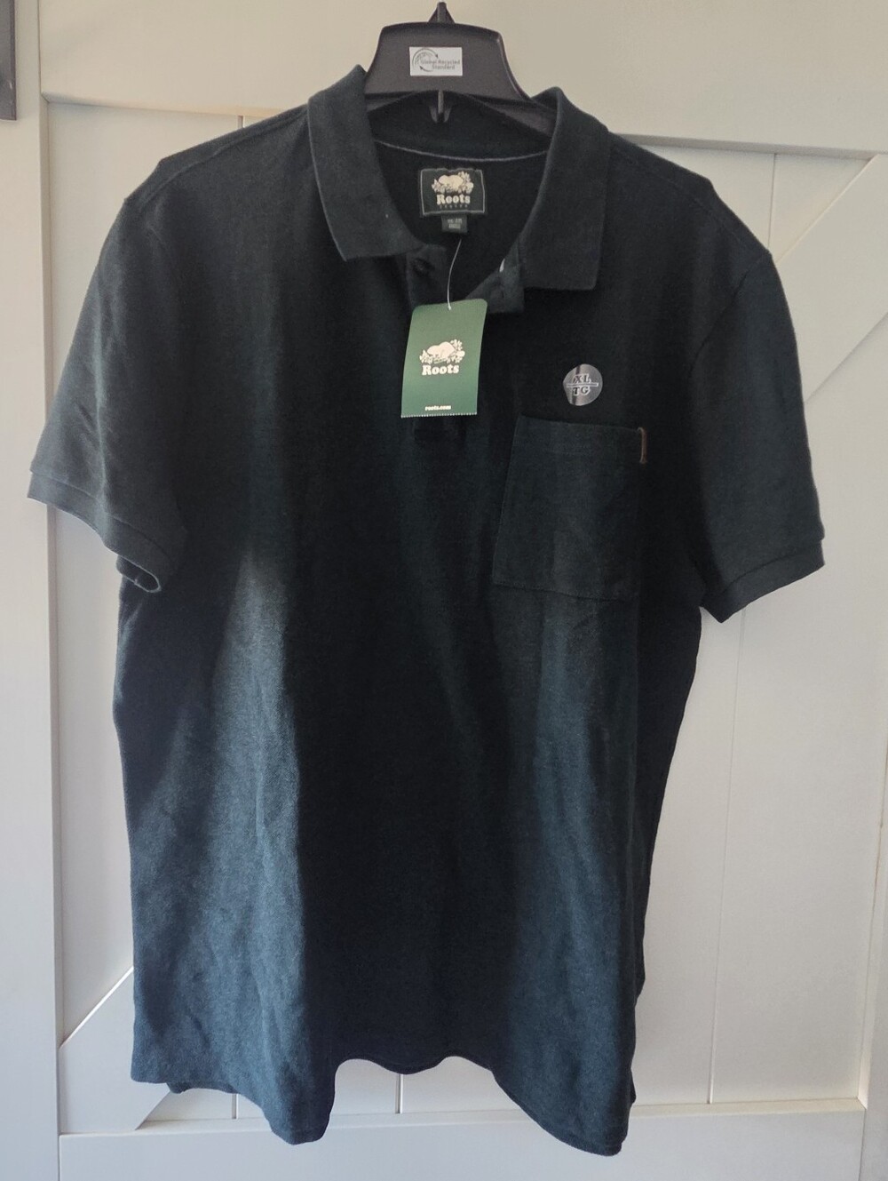 Roots Men's Forest GREEN Polo with Chest Pocket